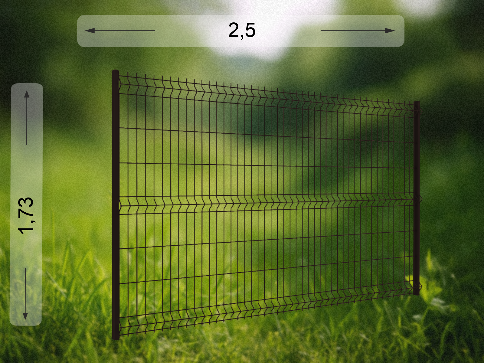 3D панель 2.5×1.73 м RAL 8017